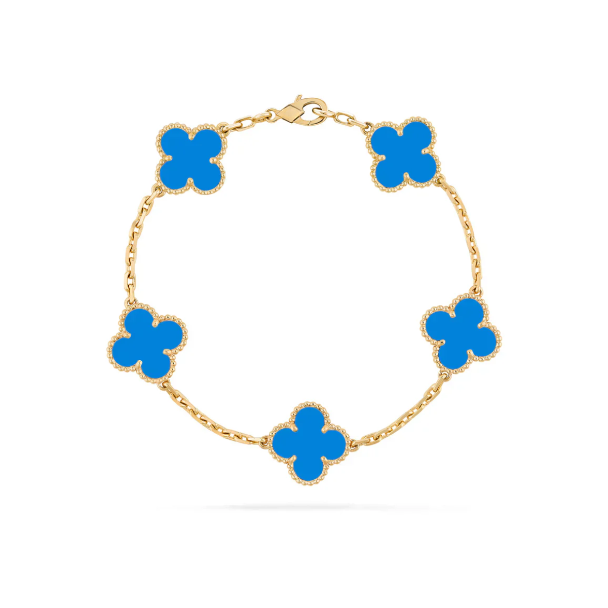 Klowe Clover Bracelet – Gold / Blue