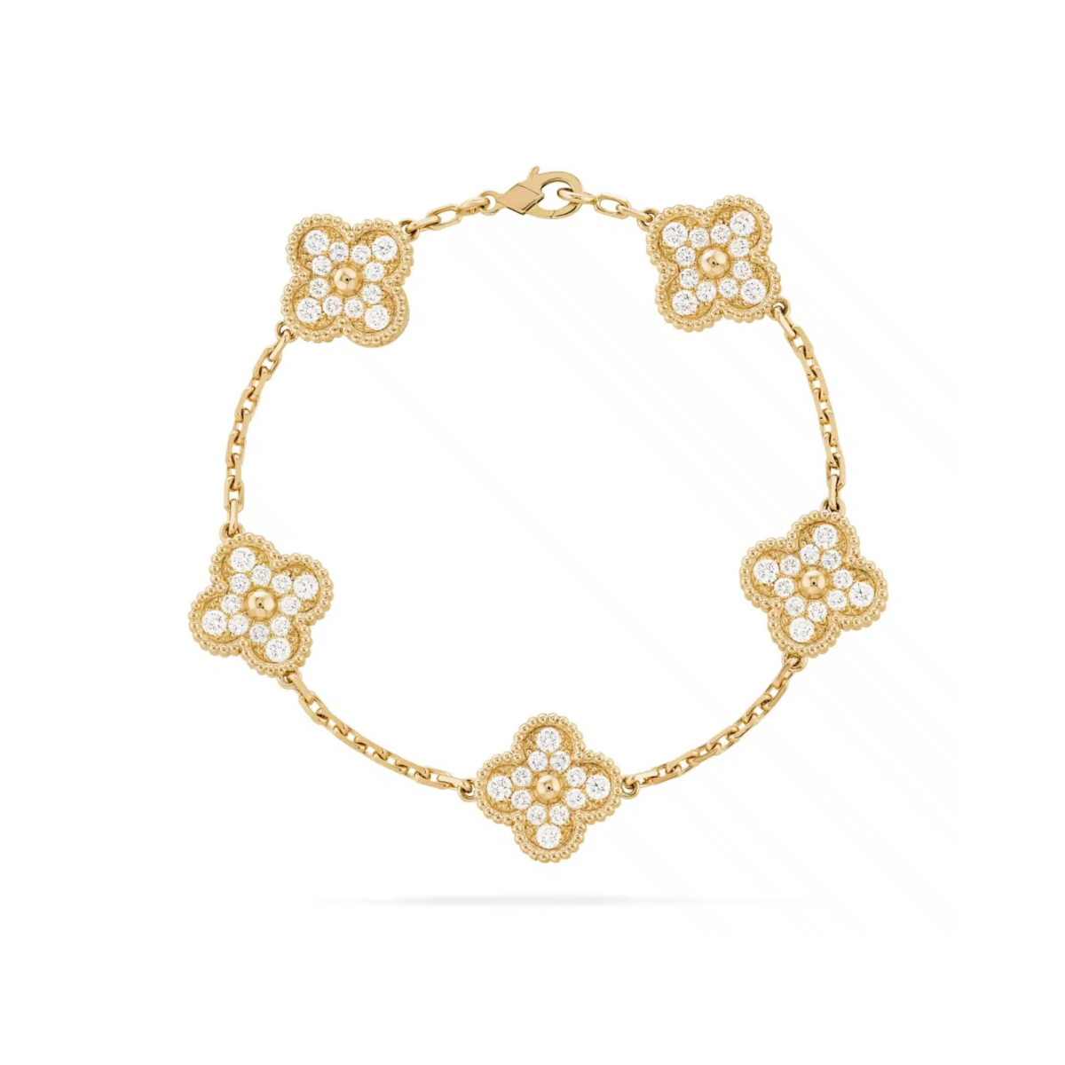 Klowe Clover Bracelet – Gold / Crystal
