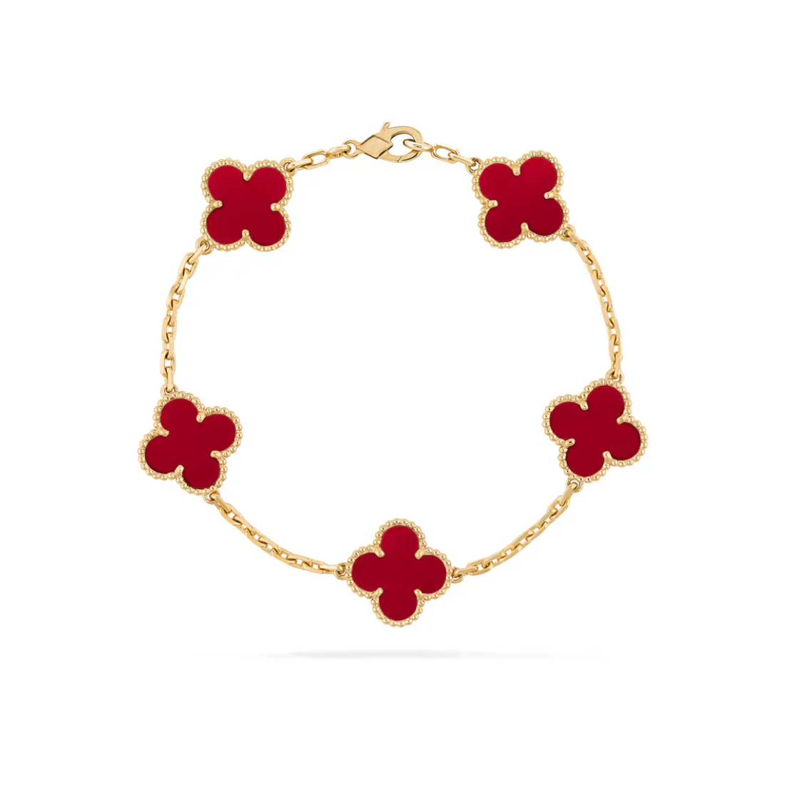 Klowe Clover Bracelet – Gold / Red