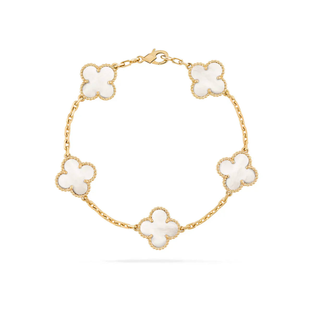Klowe Clover Bracelet – Gold / White