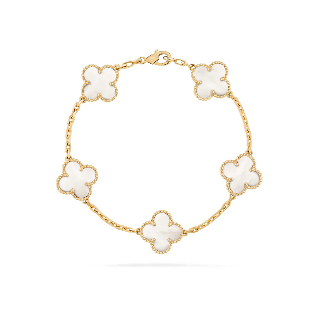 Klowe Clover Bracelet – Gold / White