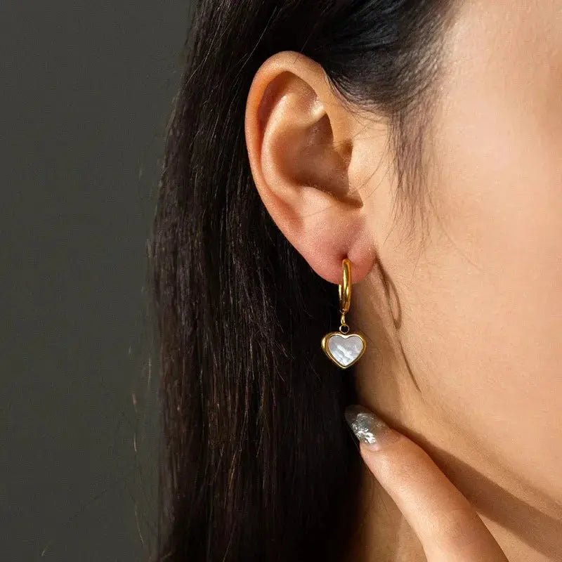 Heart Huggie Earrings - Klowe