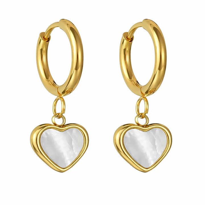 Heart Huggie Earrings - Klowe