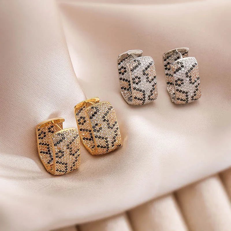 Noir Leopard Earrings - Klowe