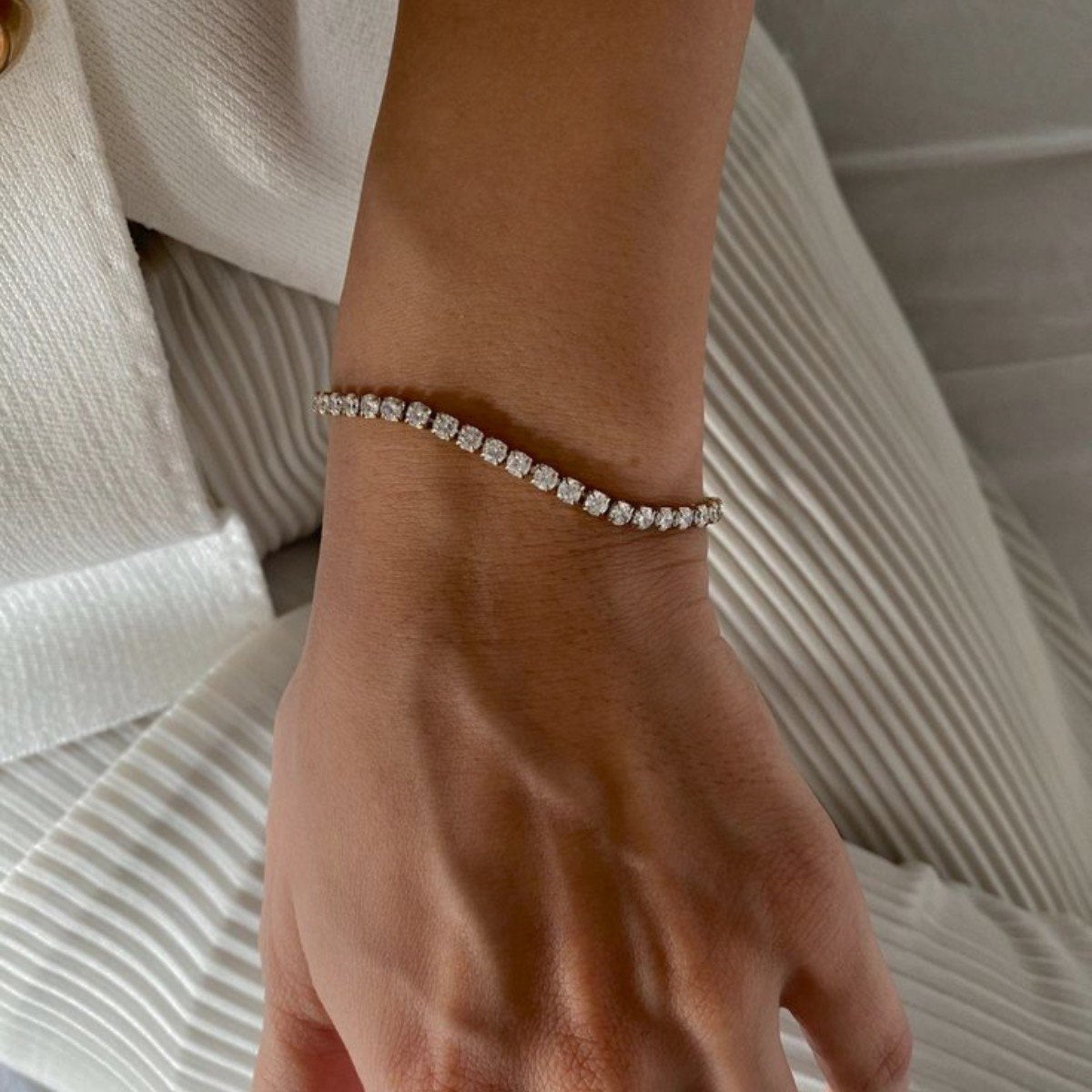 Thin Tennis Bracelet