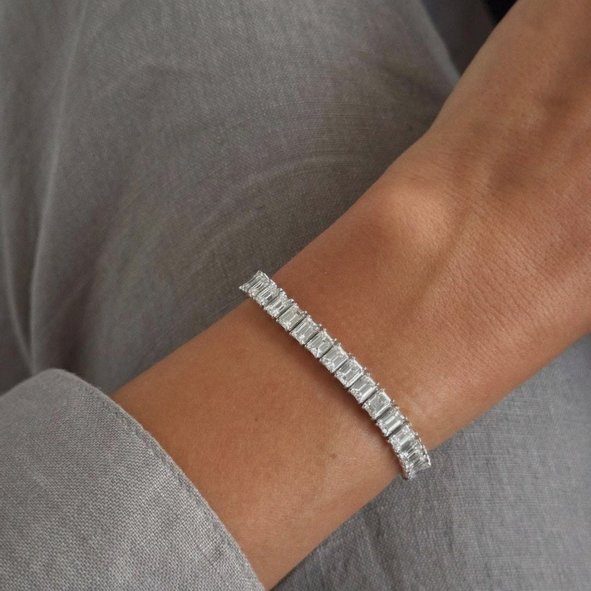 Emerald Cut Tennis Bracelet