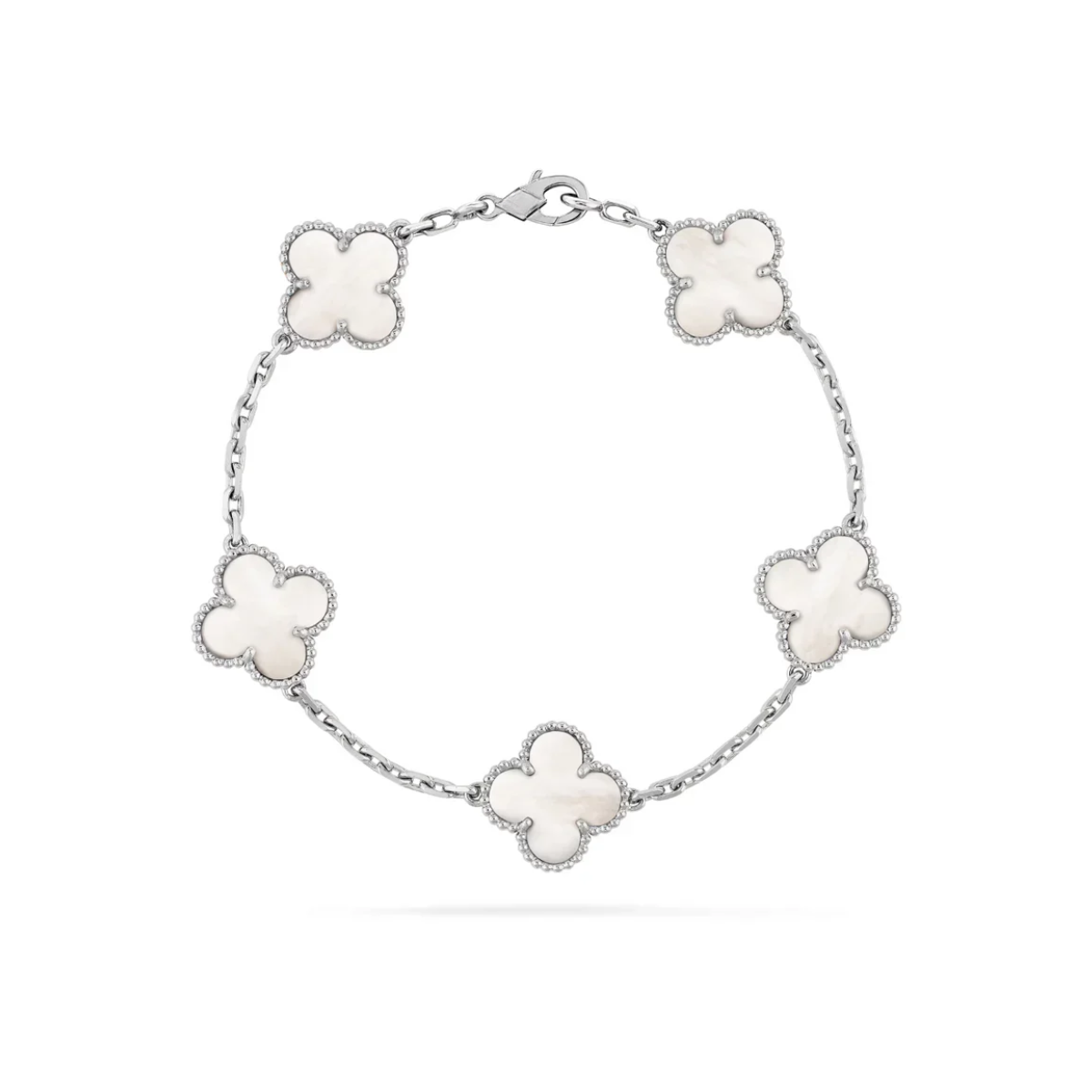 Klowe Clover Bracelet – Silver / White