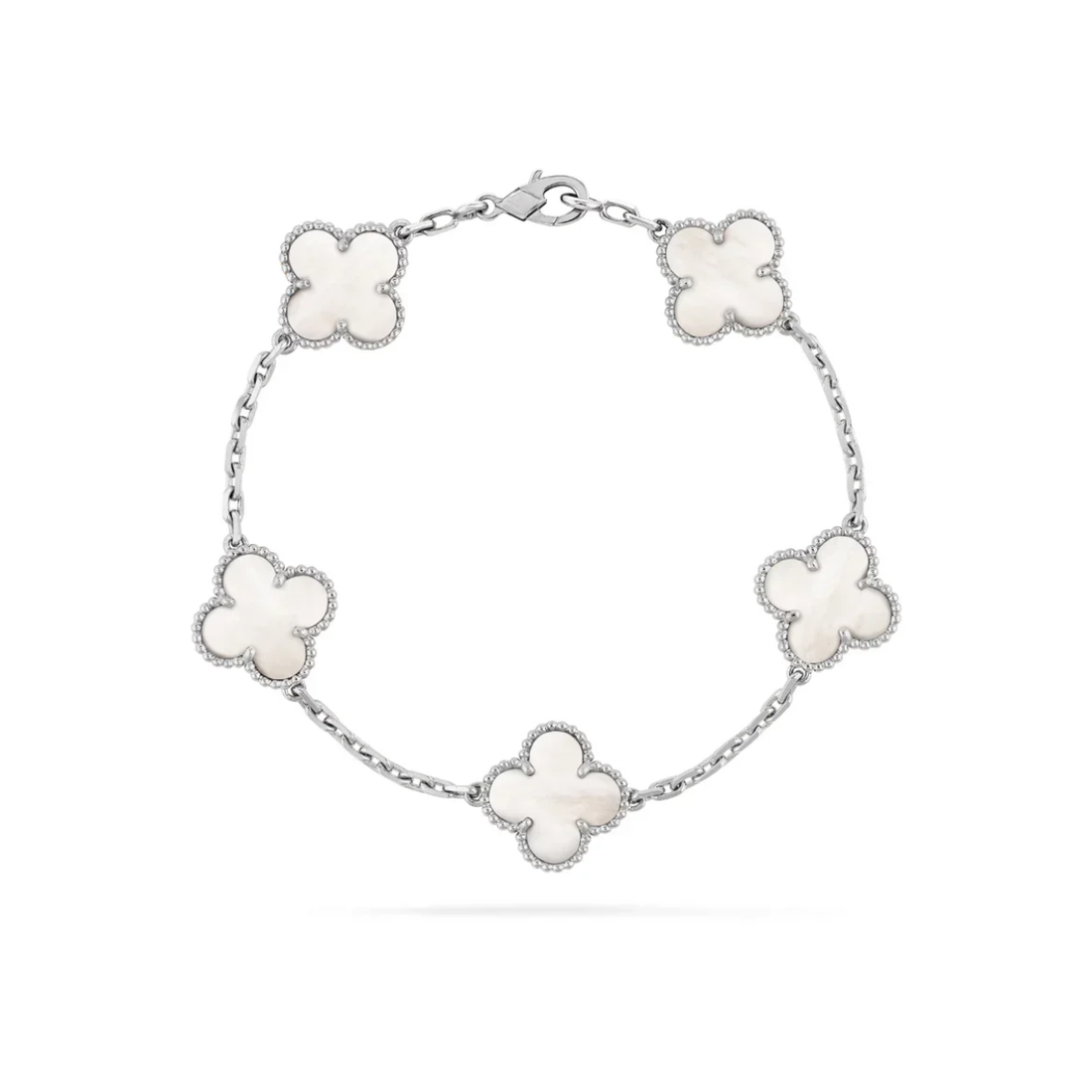 Klowe Clover Bracelet – Silver / White