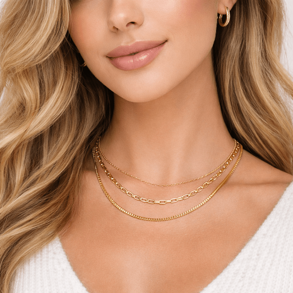 Trio Chain Necklace - Klowe